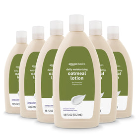 Amazon Basics front packaging showing six fragrance-free bottles and value