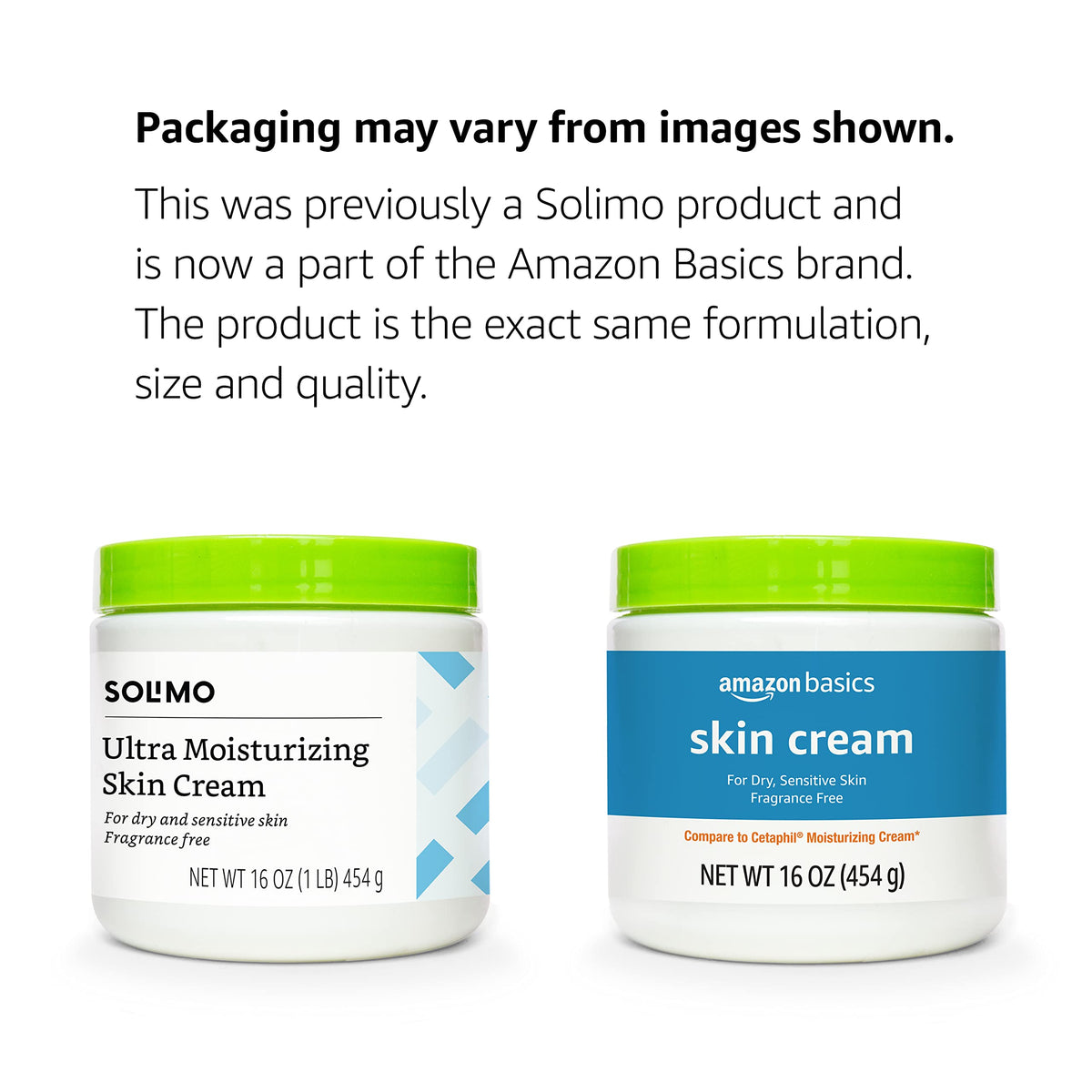Amazon Basics open jar close-up revealing thick cream texture and deep moisturization benefit