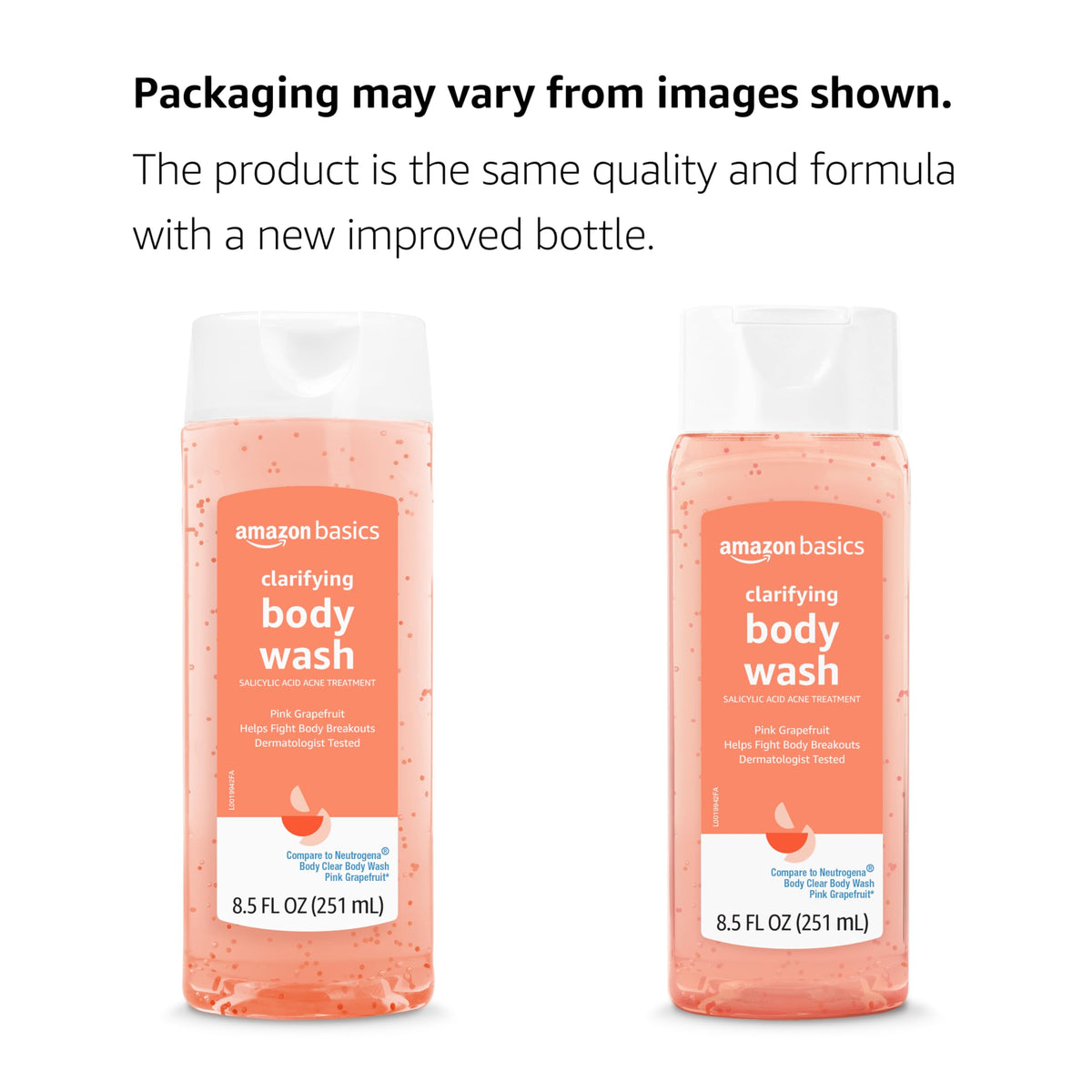 Amazon Basics bottle in hand for size comparison and travel-friendly convenience