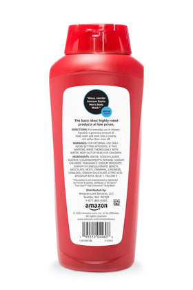 Amazon Basics back label with ingredients and directions, aiding informed purchase decisions