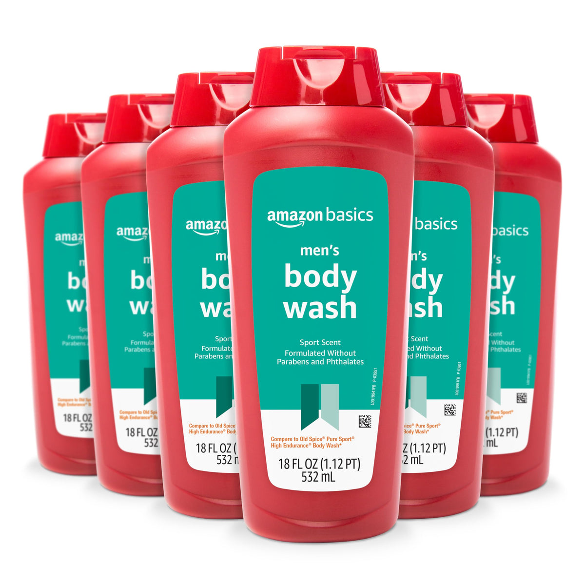 Amazon Basics front packaging showing sport scent and bottle design for clear identification and benefit