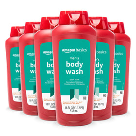 Amazon Basics front packaging showing sport scent and bottle design for clear identification and benefit
