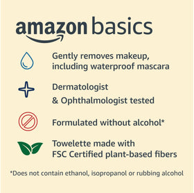 Amazon Basics wipe removing waterproof mascara near eye safely