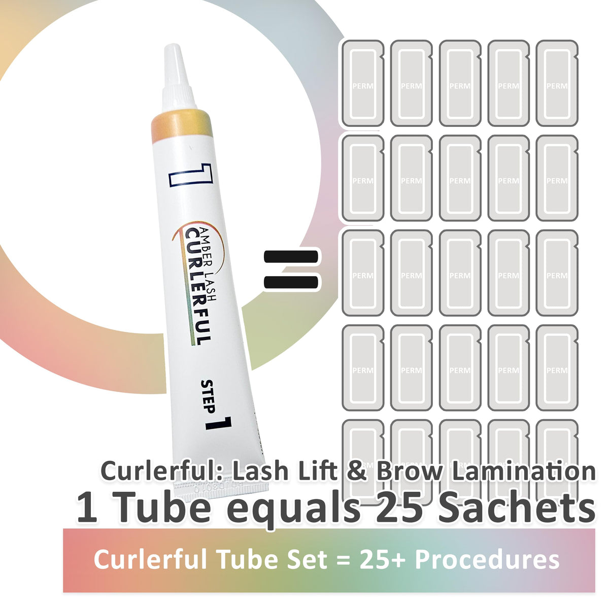 amber lash label close-up displaying product details and clear usage guidance