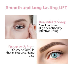 amber lash lash lift before and after showing visible curl and longer-looking lashes