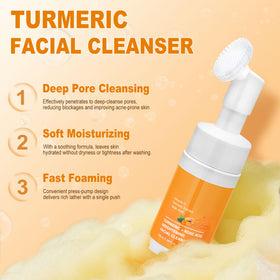 Amdele turmeric essential oil dropper pouring a drop, adds lasting hydration