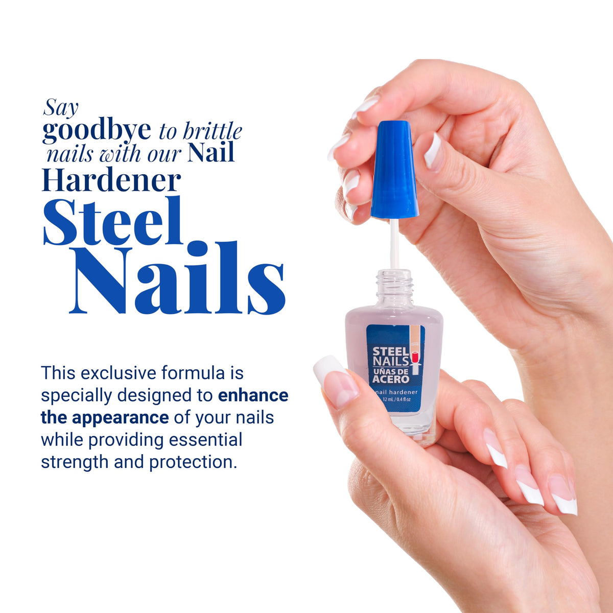 Amen Beauty before and after nail texture showing strengthened nails benefit