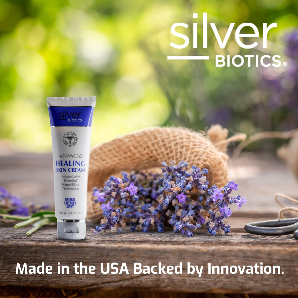 American Biotech Labs label close-up listing SilverSol and ingredients