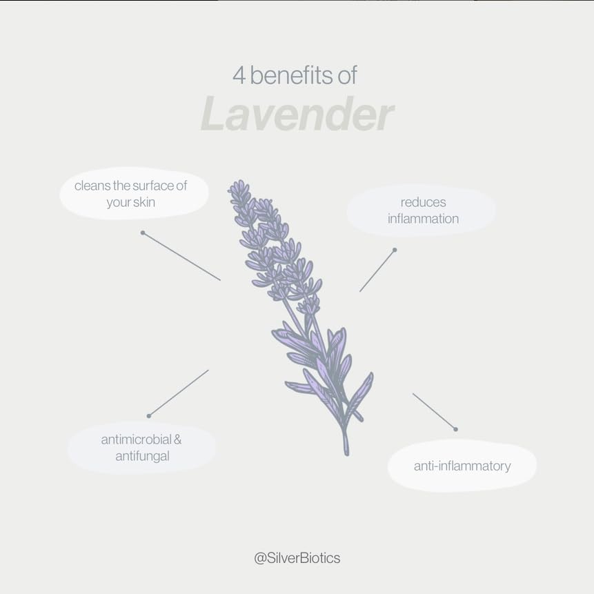 American Biotech Labs lavender buds with lotion highlighting calming scent