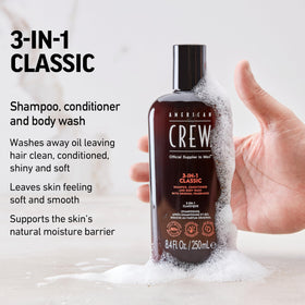 American Crew lather closeup, showing rich foam and effective cleansing