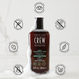 AMERICAN CREW label close view showing product name and ingredient clarity