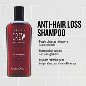 AMERICAN CREW close-up of shampoo pump and cap highlighting easy dispensing