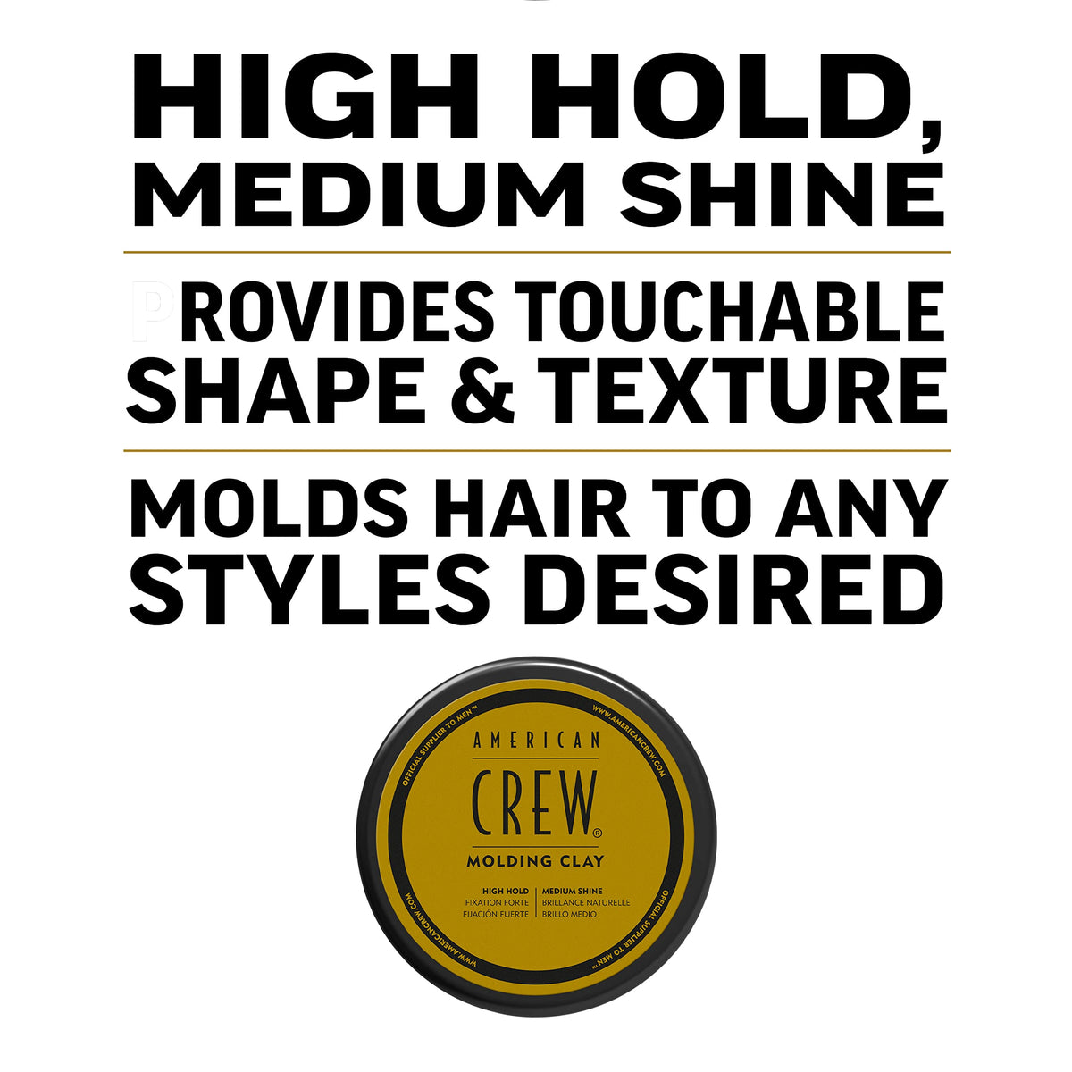 American Crew applied to towel-dried hair during styling illustrating workable hold benefit