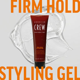 AMERICAN CREW gel on bathroom shelf representing daily grooming routine