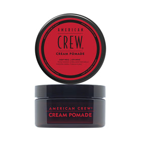 American Crew jar front view showing label and size with easy identification benefit