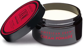 Close-up of American Crew cream texture demonstrating smooth applyability benefit