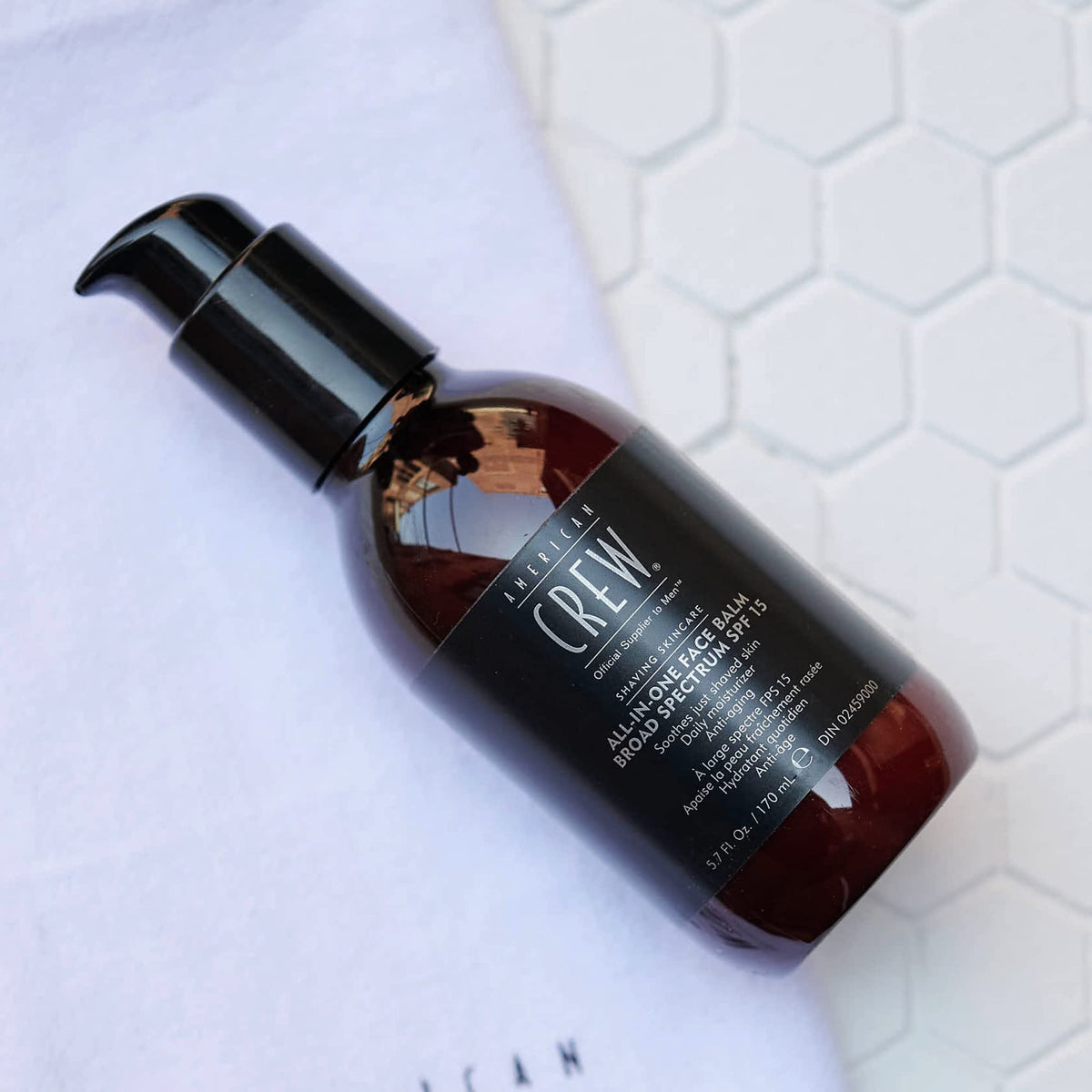 AMERICAN CREW 5.7 fl oz size comparison for travel-friendly grooming