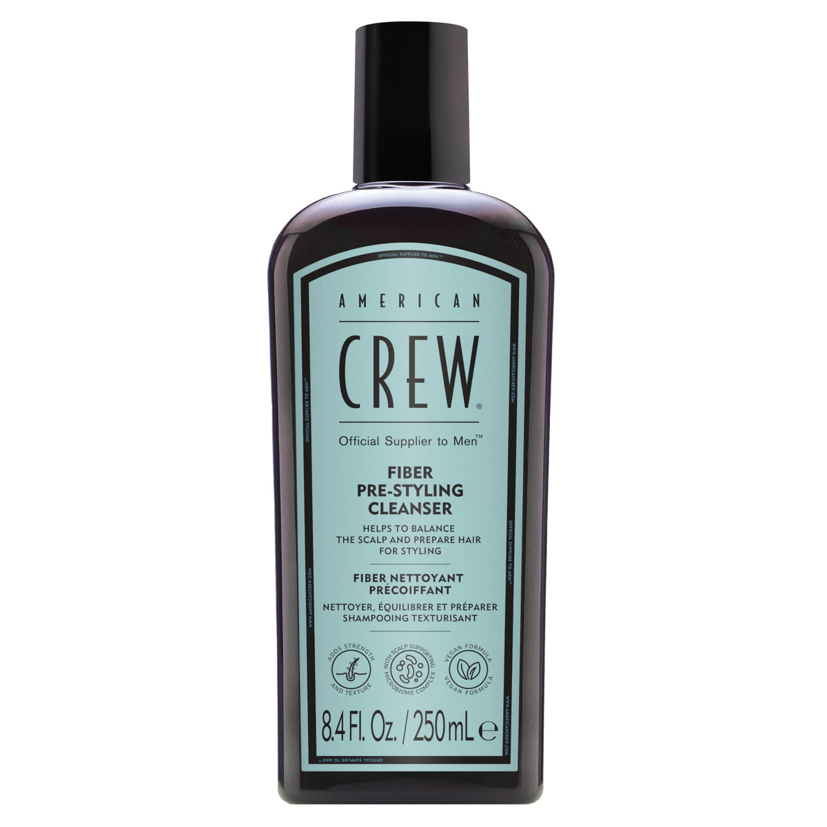 AMERICAN CREW front packaging showing bottle and clear product identity