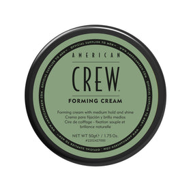 American Crew forming cream front packaging showing three jars for value