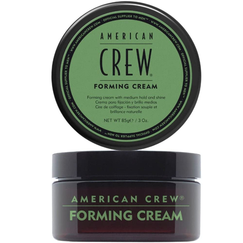 AMERICAN CREW forming cream front packaging showing label and size for easy identification