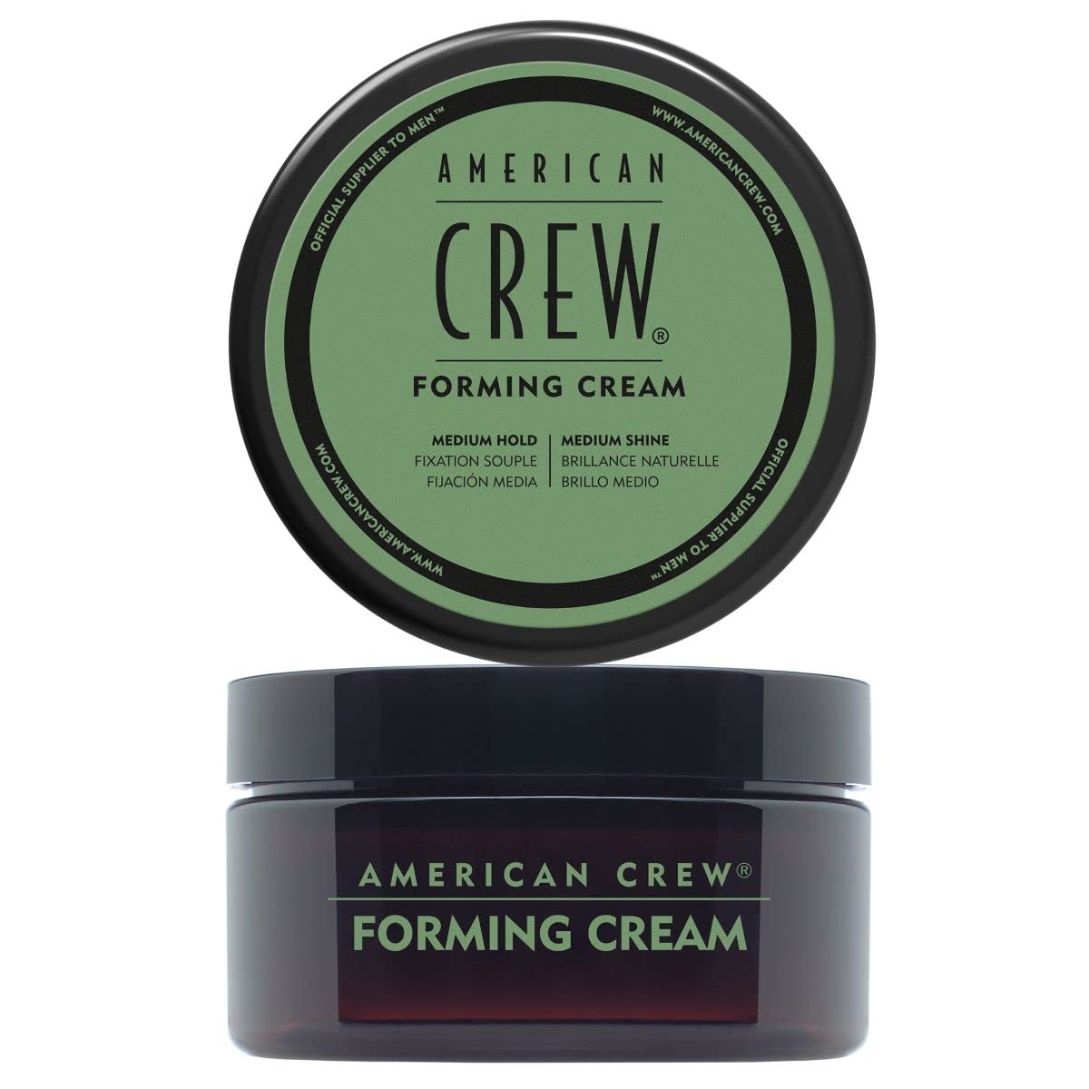 American Crew front packaging showing tube and product benefit natural styling
