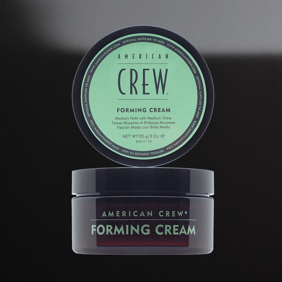 American Crew forming cream open jar revealing smooth texture for easy use