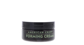 American Crew forming cream open jar close-up of creamy texture for easy styling