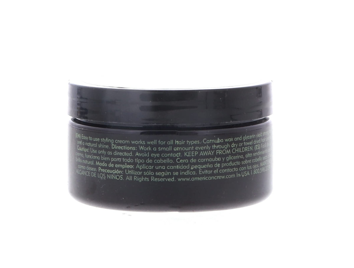 American Crew jar in hand demonstrating 3 oz travel-friendly size and portability