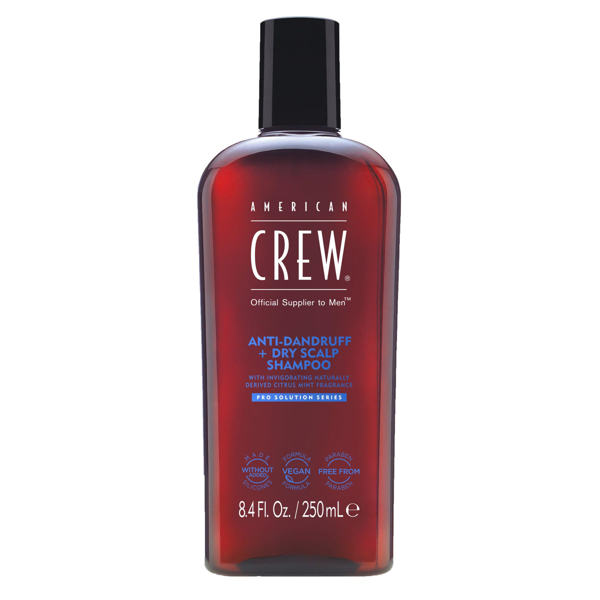 American Crew front packaging showing bottle and label, clear product identity and benefit