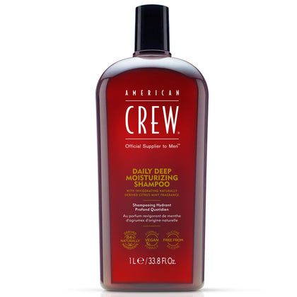 American Crew front packaging showing 33.8 fl oz bottle and citrus mint label for easy identification