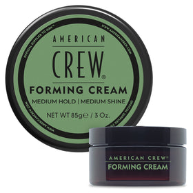 American Crew front packaging showing product and clear branding benefit: recognizable styling cream