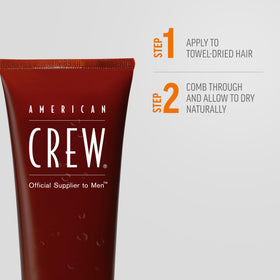 American Crew gel next to ruler showing 13.1 fl oz size and value