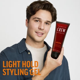 American Crew gel texture close-up highlighting smooth moisturizing finish