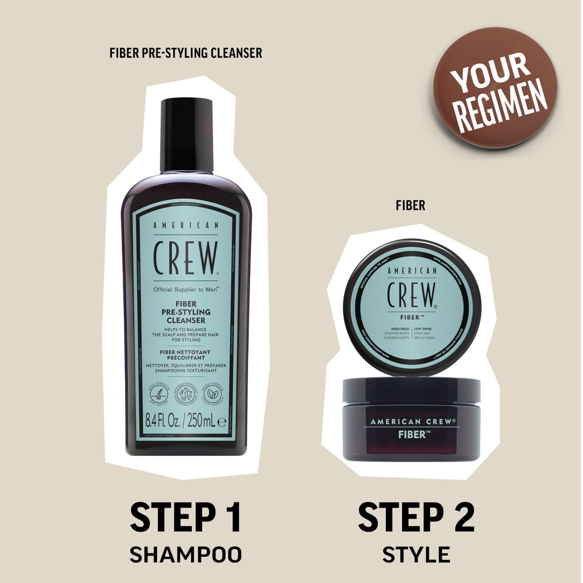 American Crew label close-up highlighting ingredients and straightforward grooming benefit
