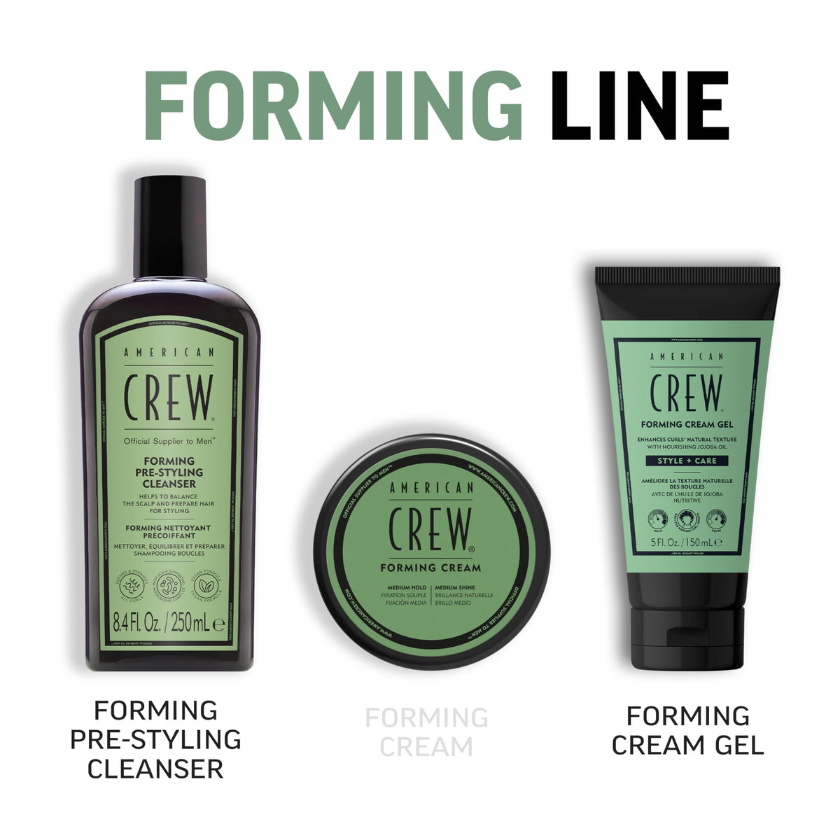 AMERICAN CREW open jar texture of cream‑gel highlighting smooth spreadability