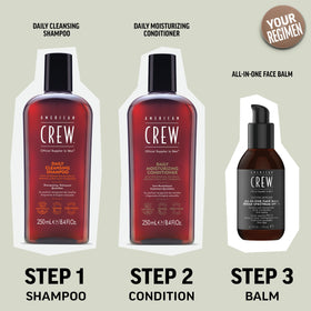 American Crew bottle size comparison showing 15.2 fl oz for value and lasting daily use