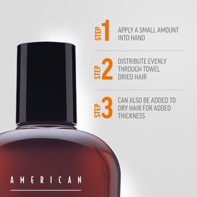 American Crew before and after hair photo highlighting fuller-looking texture
