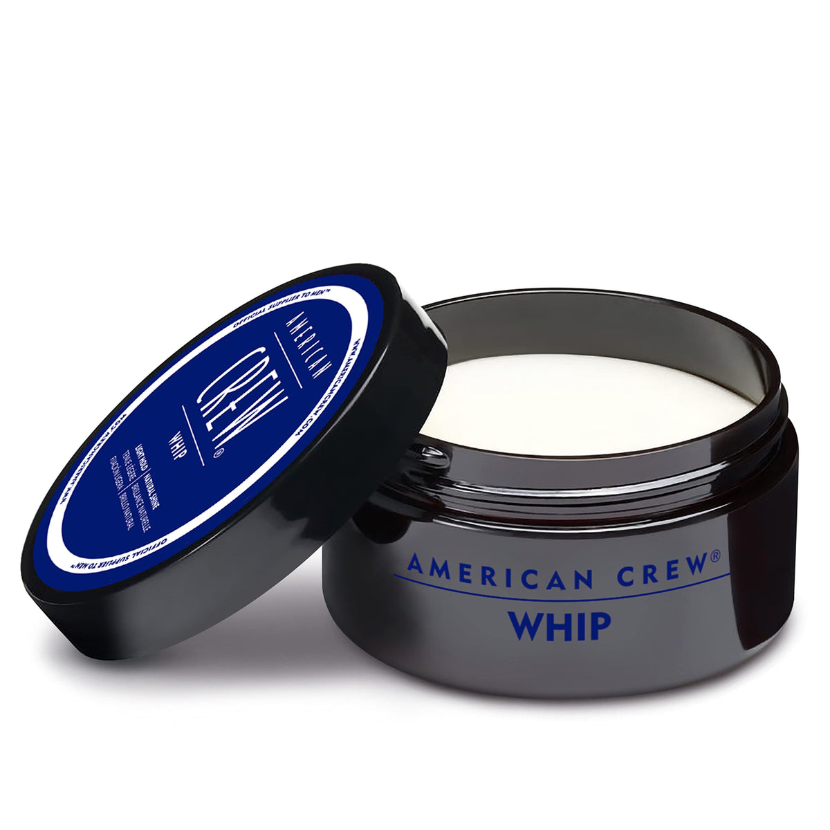 AMERICAN CREW jar on bathroom shelf lifestyle shot showing everyday grooming ease