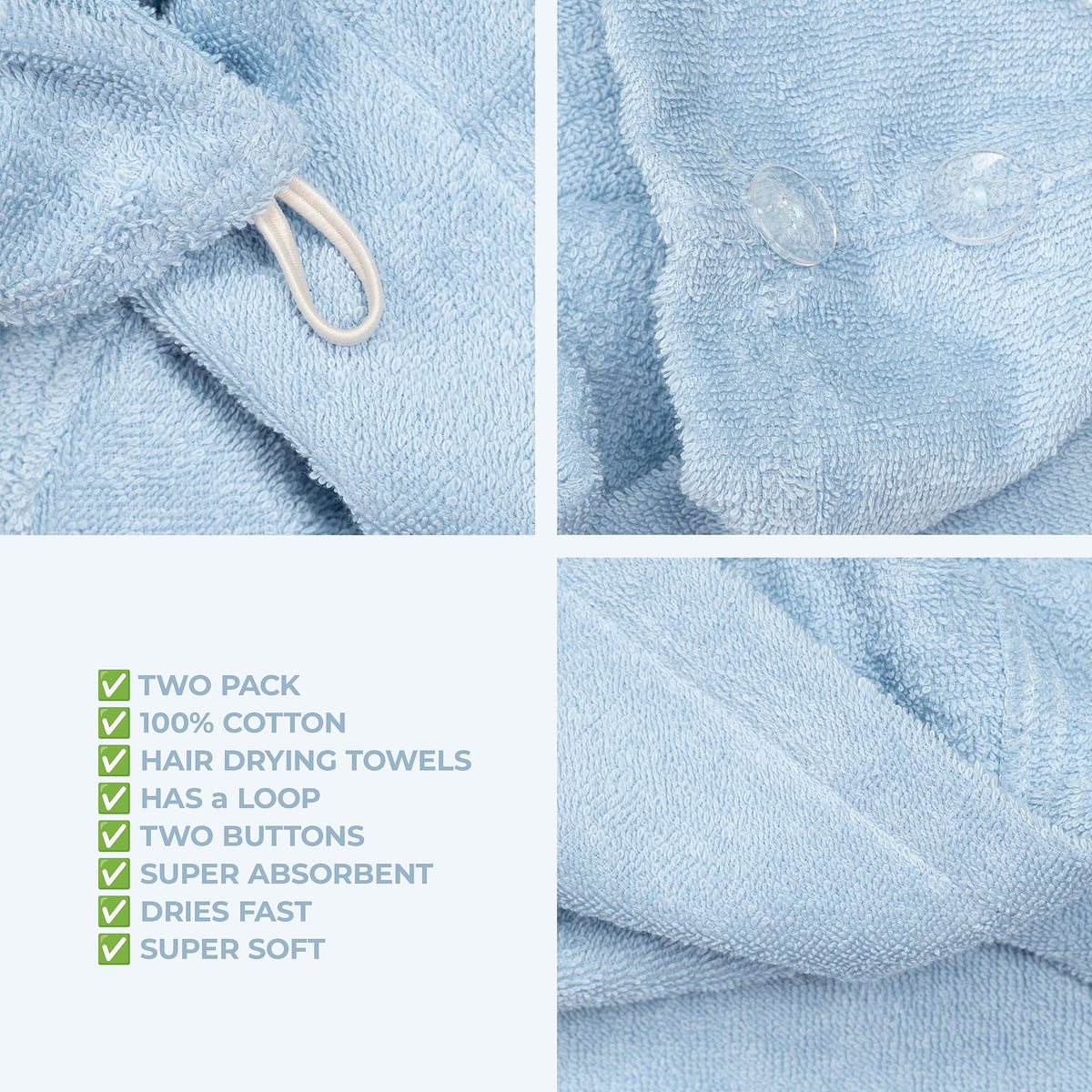 American Soft Linen detail of adjustable two-button closure showing secure fit benefit
