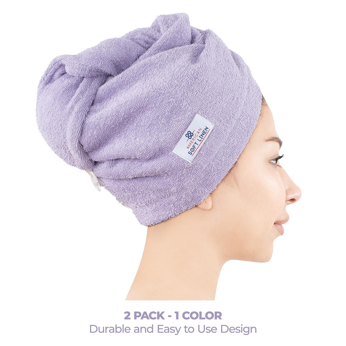 American Soft Linen close-up of cotton weave texture showing soft absorbent fibers, gentle-on-hair benefit