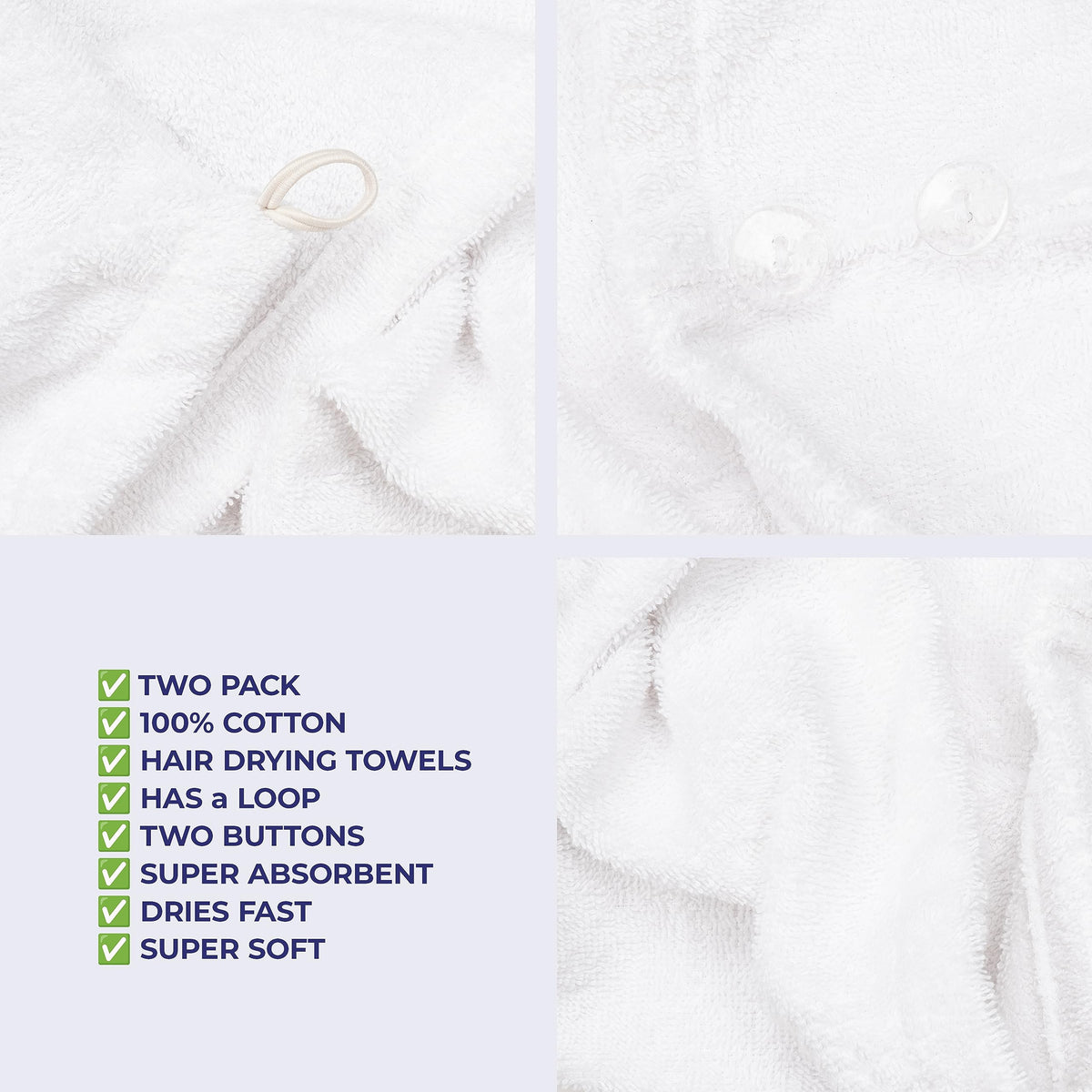 American Soft Linen towel on chair showing 26 by 10 inch size for long or thick hair