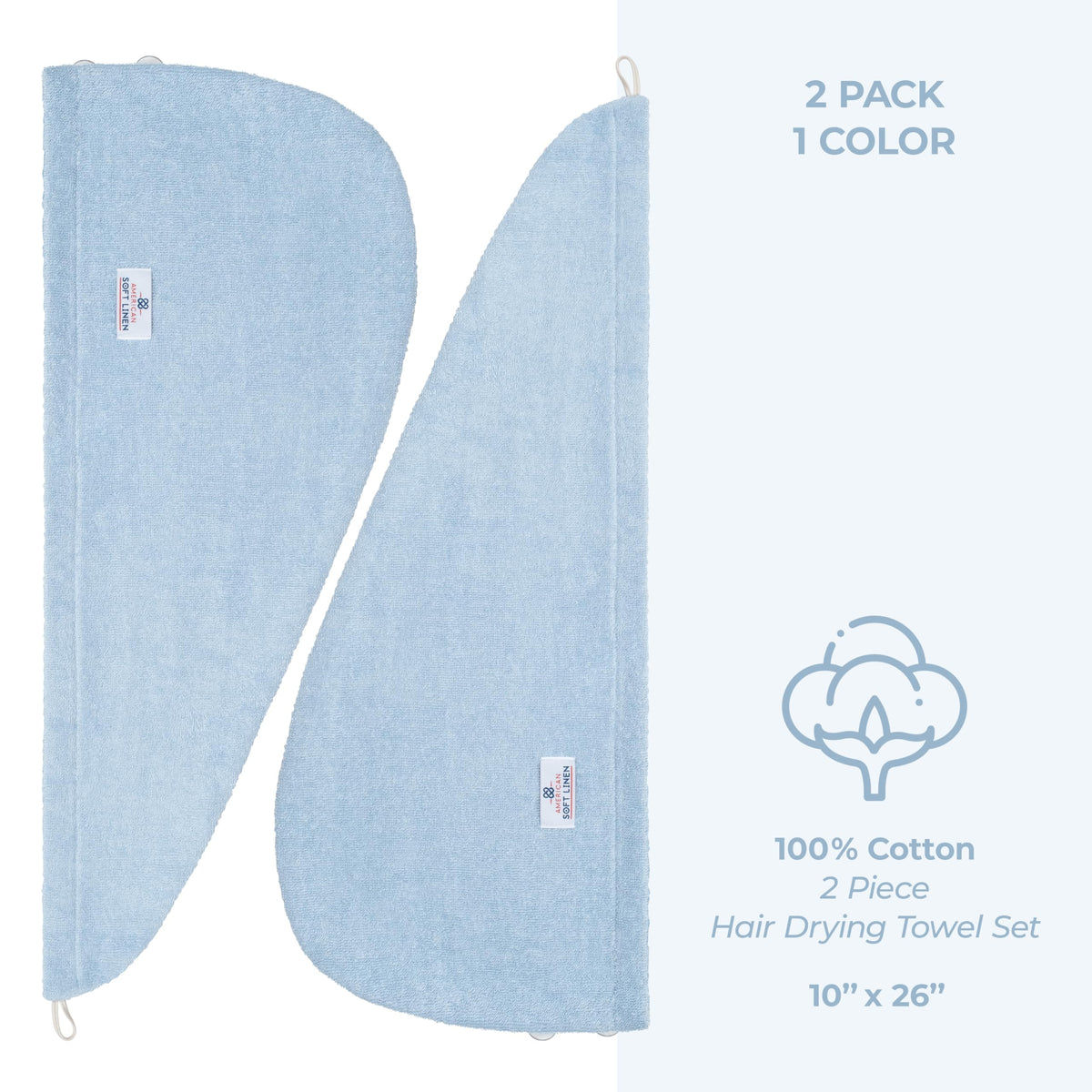 American Soft Linen two-pack laid flat illustrating extra towel for rotation benefit