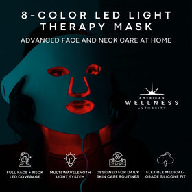 American Wellness Authority LX300 remote and cable showing easy controls and USB-C recharge convenience