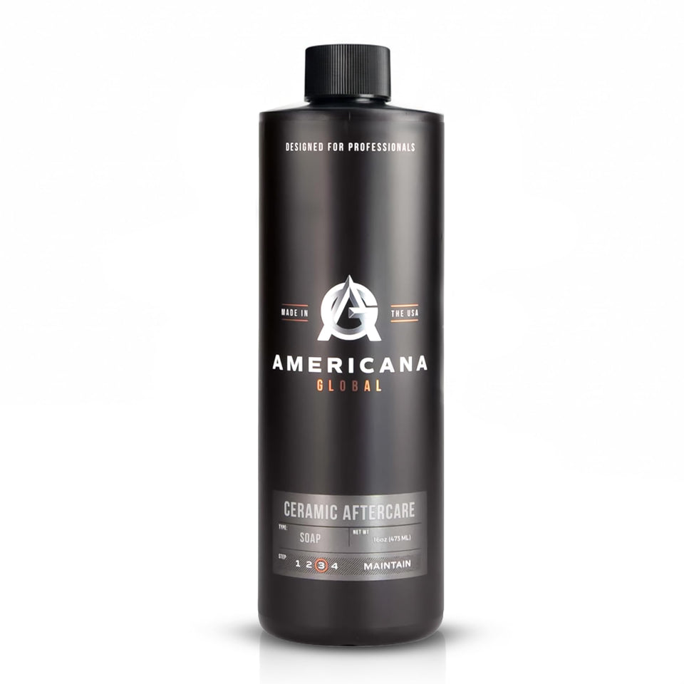 Americana Global bottle front label shows product and usage benefits