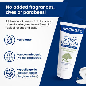 AMERIGEL bottle next to hand for scale showing travel-friendly size
