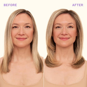 amika conditioner in hand to show 275ml size and travel-friendly scale