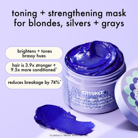 Amika close-up of creamy mask texture showing rich consistency for deep hydration benefit