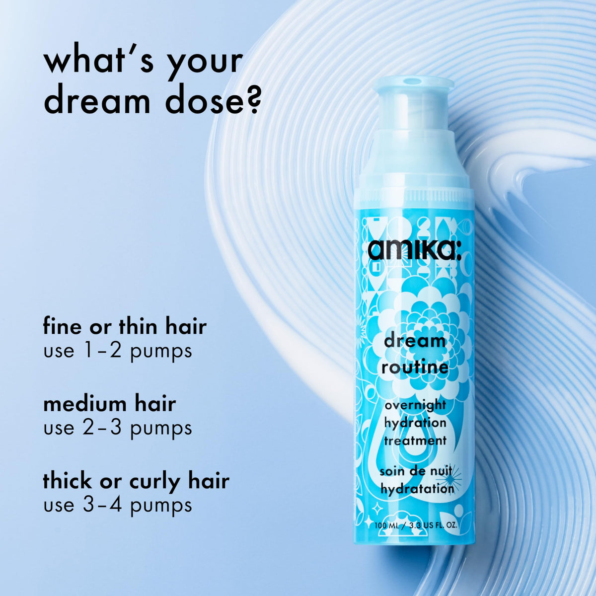 Amika before and after hair ends showing reduced dryness and improved softness