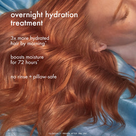 Amika open cap revealing creamy texture that absorbs quickly for overnight hydration