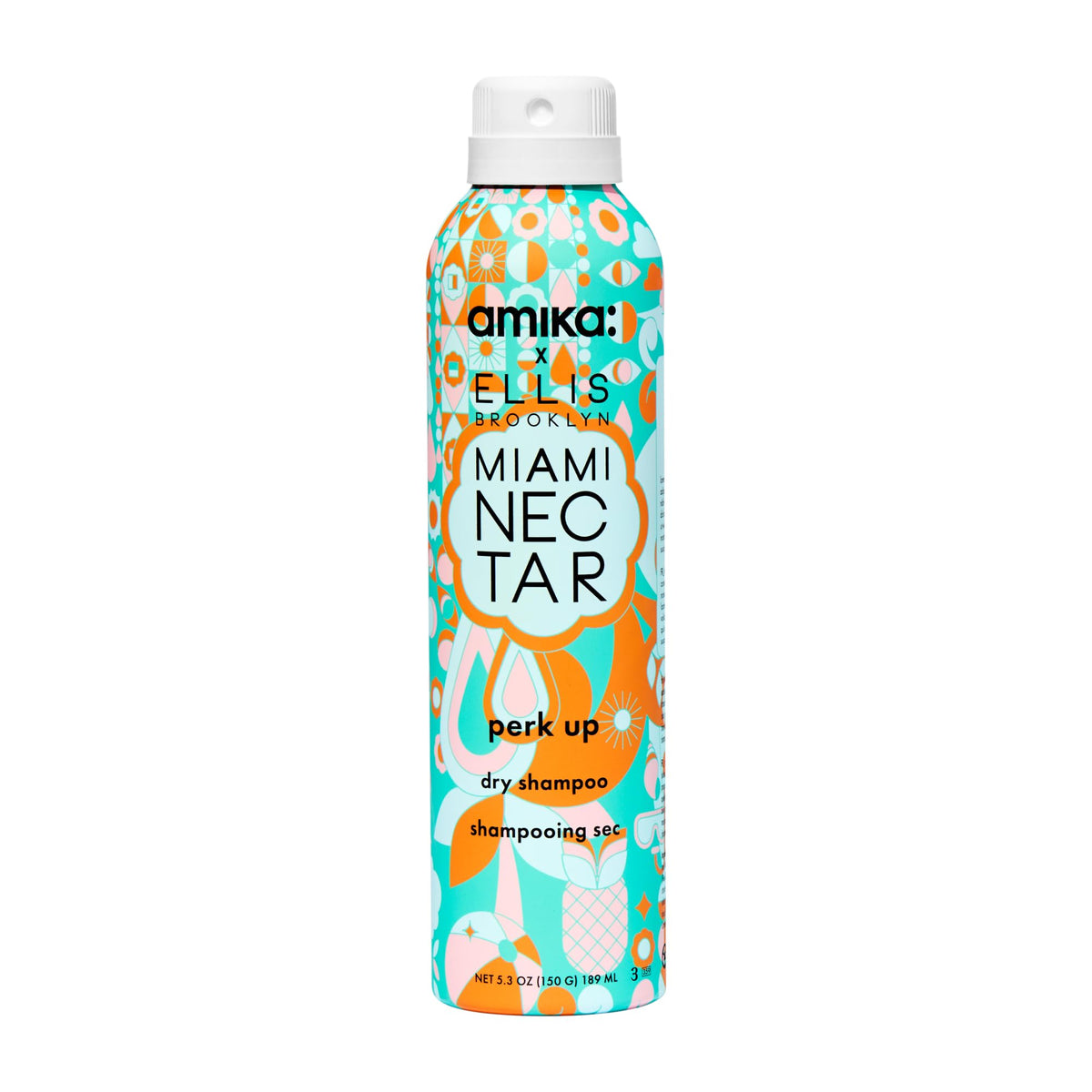 amika front packaging showing limited-edition Miami Nectar scent and benefit of fresh roots